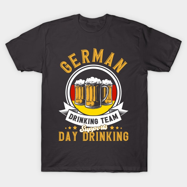 Germany Drinking Team German T-Shirt by Toeffishirts
